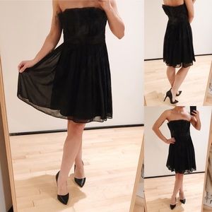 Black Strapless Cocktail Dress